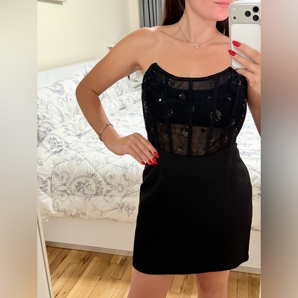 Forever 21 Black Strapless Corset Mini Dress - Picture 10 of 11
